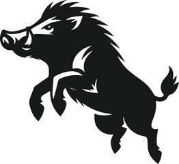 Wild boar animal silhouette vector