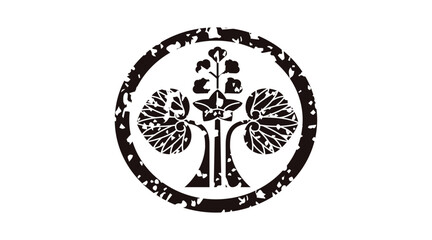 家紋はんこ・丸ニ変リ花立チ葵