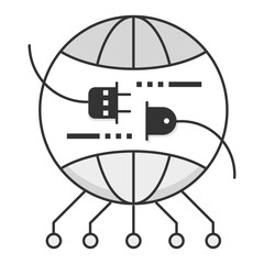 Network Protocols and Communication Icon. The icon focuses on digital communication protocols, network data exchange, and structured API interactions.