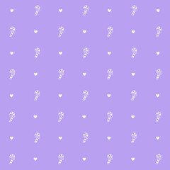 Abstract seamless pattern with candy. Retro checkered  purple  background.