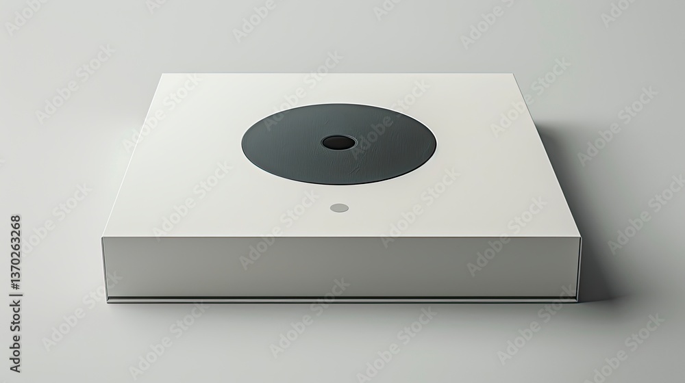 Poster modern square device with circular component