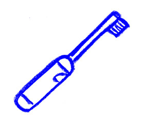 Electric Toothbrush Stomatology Related Icon Crayon Chalk Drawing Vector