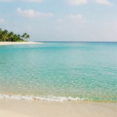 Tranquil Tropical Beach with Crystal Clear Waters