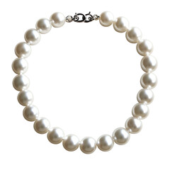 Obraz premium Elegant Pearl Necklace on transparent background