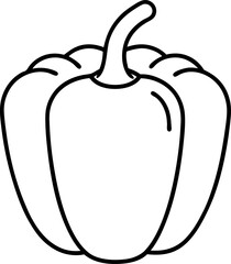 vector illustration of bell pepper icon on transparent background