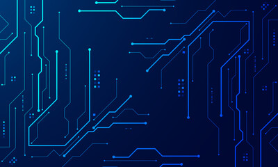 vector futuristic circuit board , Electronic motherboard , Communication and engineering concept , Hi-tech digital technology concept	
