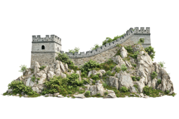 Great Wall Panorama on transparent background