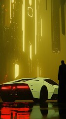 Futuristic City Car Scene