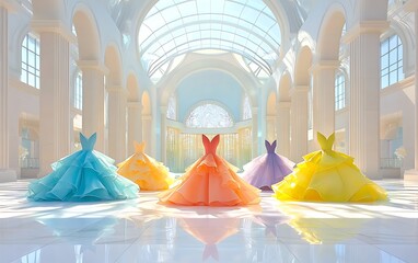 Colorful Dresses Grand Hall