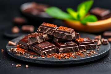 Dark Chocolate Stacked Pieces