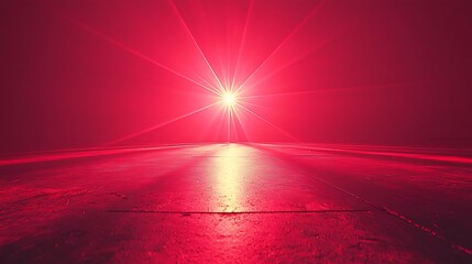 Red Light Beam with Grungy Floor.