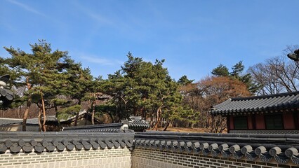 Korean palace beautiful and quiet scenery