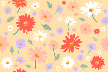 seamless pattern with flowers