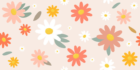 Obraz premium seamless pattern with flowers