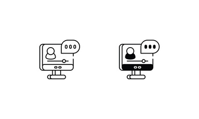Video Tutorial icons set vector stock illustration