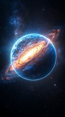 Alien Planet Rings Space