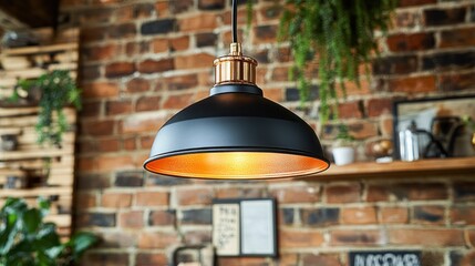 Obraz premium Modern pendant light with copper accents