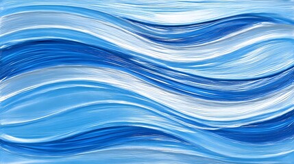 Fototapeta premium Abstract Blue Wave Painting Texture Background
