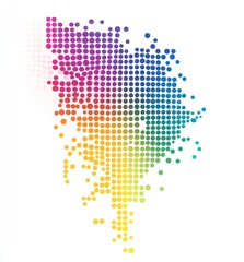 Fototapeta premium Colorful Abstract Dot Pattern on White Background