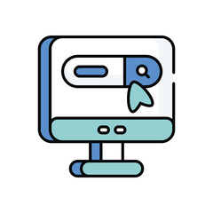 Online Search icon vector stock illustration