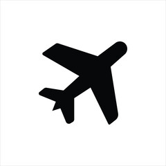 Vector airplane icon for travel and aviation design