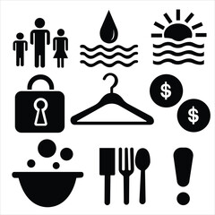 Kitchen Icons Set for Restaurants and Cooking
