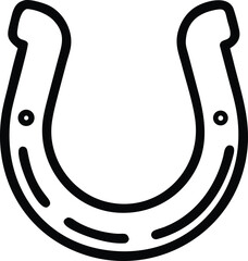 Horseshoe Line Art Vector Icon