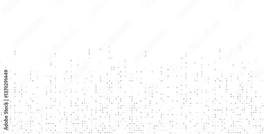 Poster digital technology background. digital data dots gray pattern pixel background