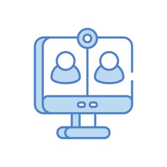 Online Class icon vector stock illustration