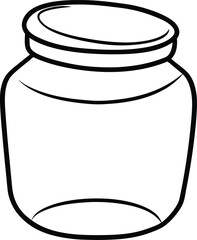 Jar Line Art Vector