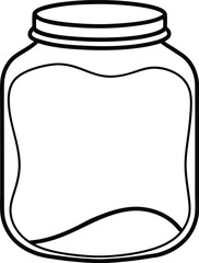 Jar Line Art Vector