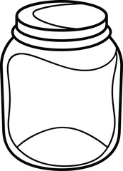 Jar Line Art Vector