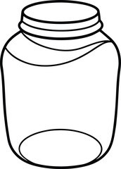 Jar Line Art Vector