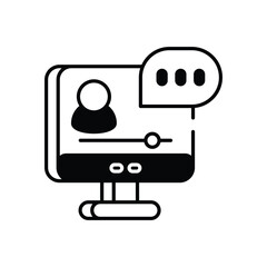 Video Tutorial icon vector stock illustration