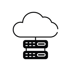 Cloud Storage icon vector stock illustration