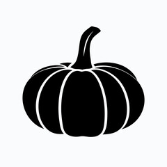 Spooky Halloween Night Pumpkin Silhouette with Full Moon Illustration