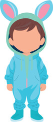 Boy in bunny costume