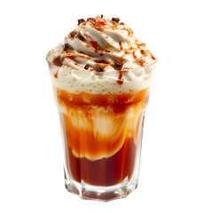 Delicious Caramel Coffee Drink Whipped Cream Chocolate Sprinkles,