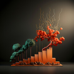 Abstract representation of the concept of growth