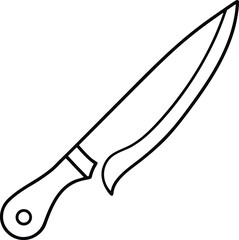 Knife Line Art Vector