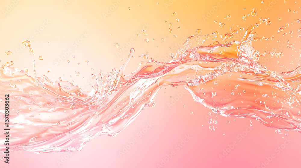 Poster dynamic water splash action abstract art photography colorful background close-up view fluid motion 