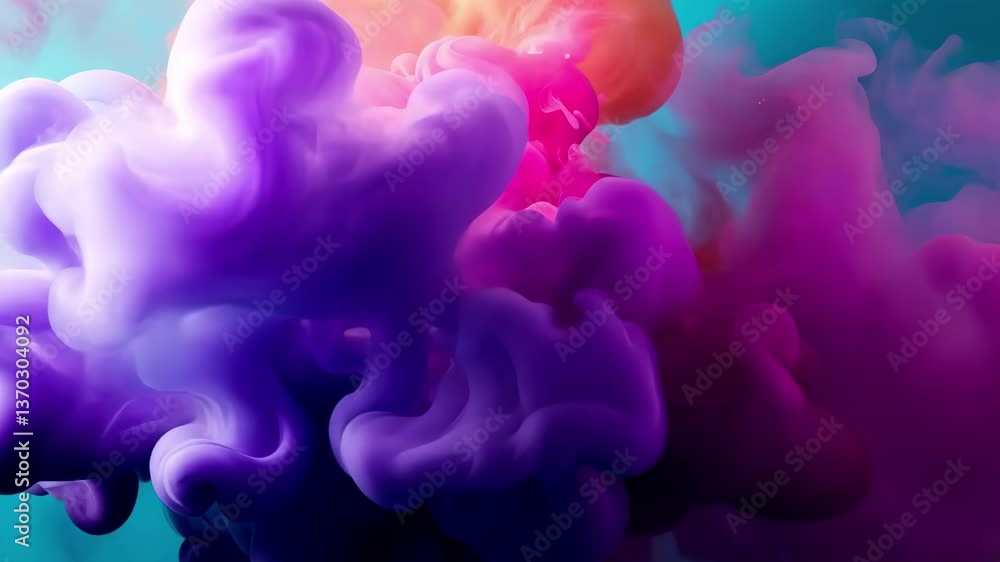Aufkleber colorful smoke swirls create an abstract design against a vibrant backdrop in a dynamic composition