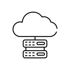 Cloud Storage icon vector stock illustration