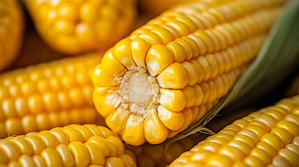 Fresh Corn Kernels Closeup