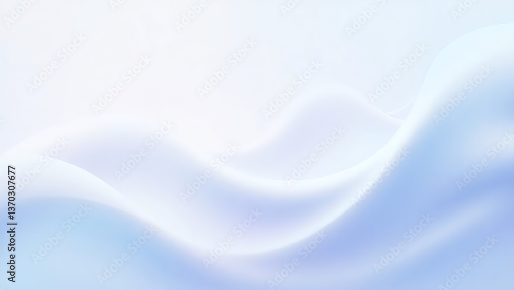 Poster abstract light blue fluid with soft waves. the composition evokes a sense of calm and tranquility