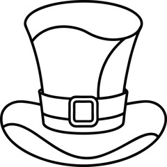 Leprechaun Hat Line Art Vector