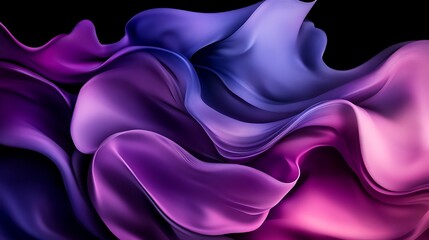 Obraz premium Abstract Purple and Blue Swirls: A Digital Art Piece