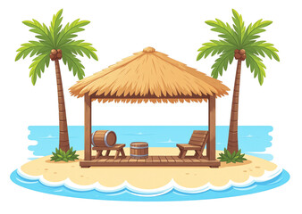 熱帯リゾートの穏やかな午後