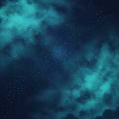 Starry Night Sky with Dreamy Clouds and Blue Cosmic Glow - Fantasy Background for Nature and Space Concepts　幻想的な雲と青い光が広がる星空の夜 - 自然や宇宙をテーマにした夢のような背景
