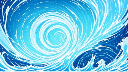 xplosive Water Splash and Wave Effect Illustration Background in Blue Gradient
青いグラデーションで描かれた水の爆発と波のエフェクト背景イラスト